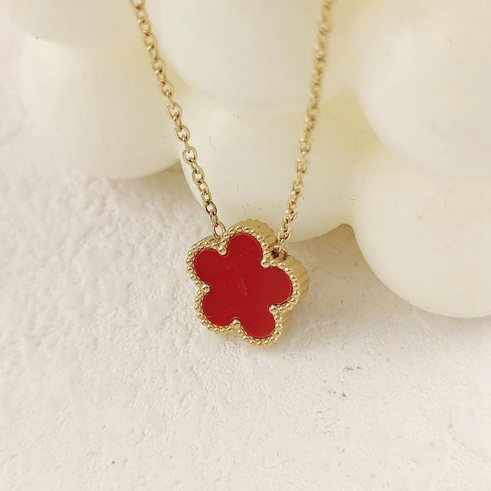 Gem Clover Necklace