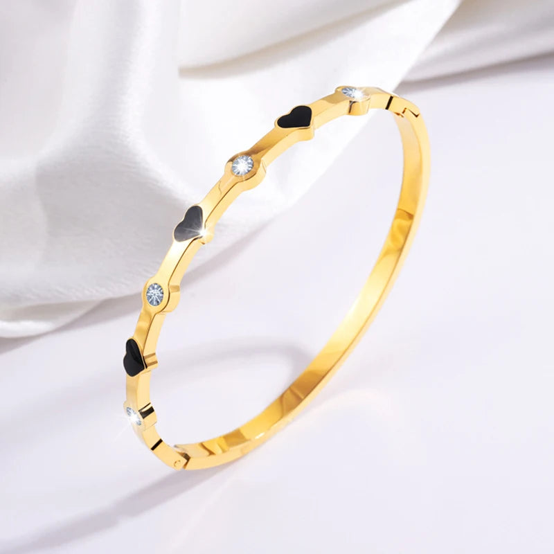 Luxe Girl Onyx Bangle