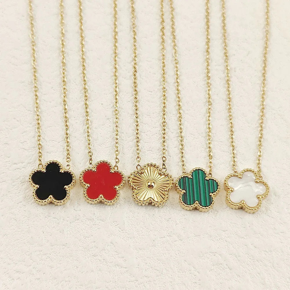 Gem Clover Necklace