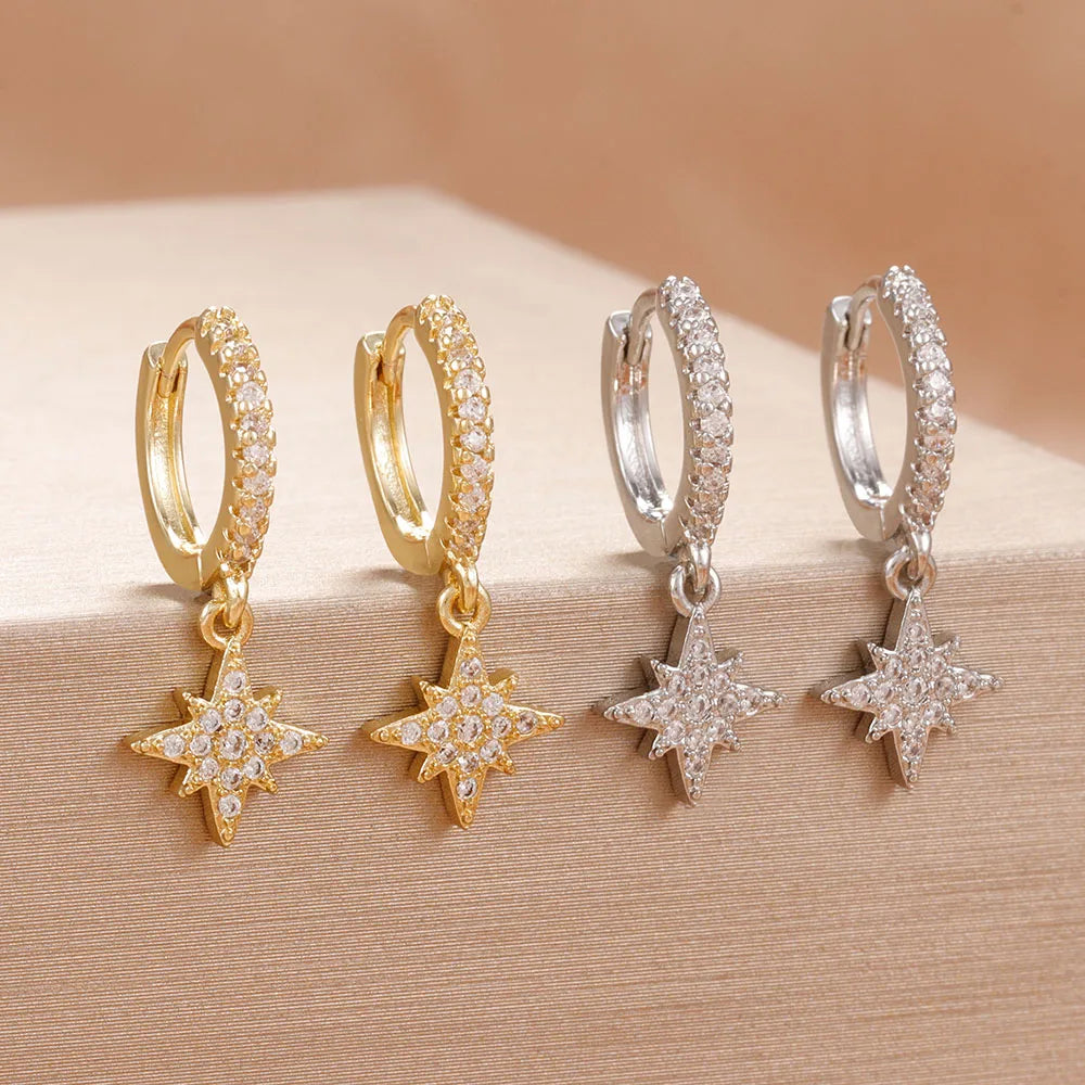 North Star Dangle Earrings