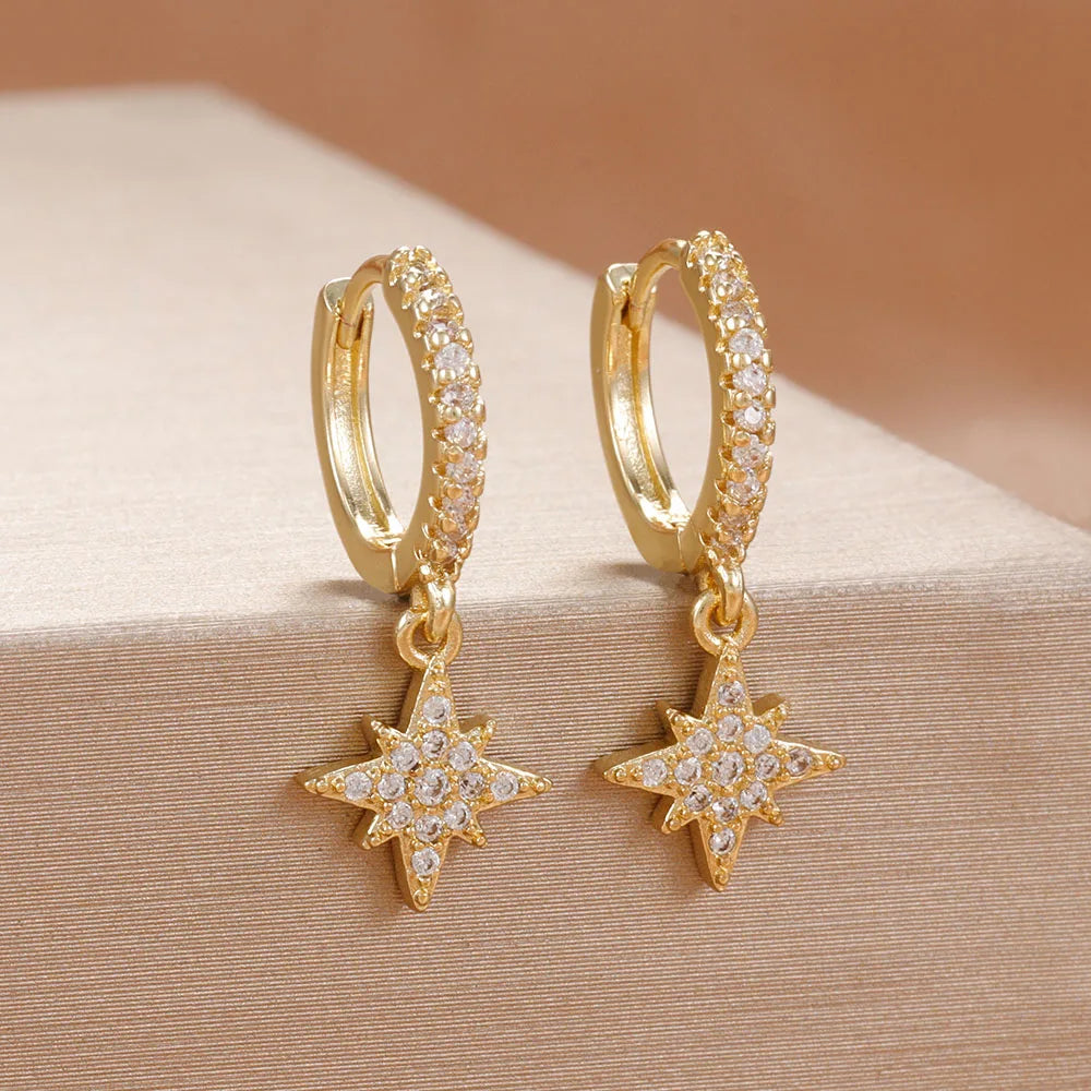 North Star Dangle Earrings