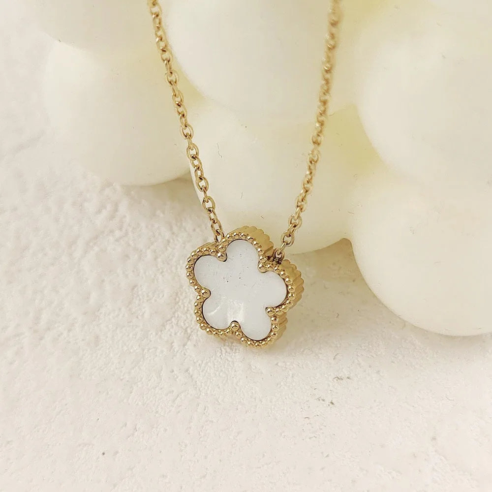 Gem Clover Necklace