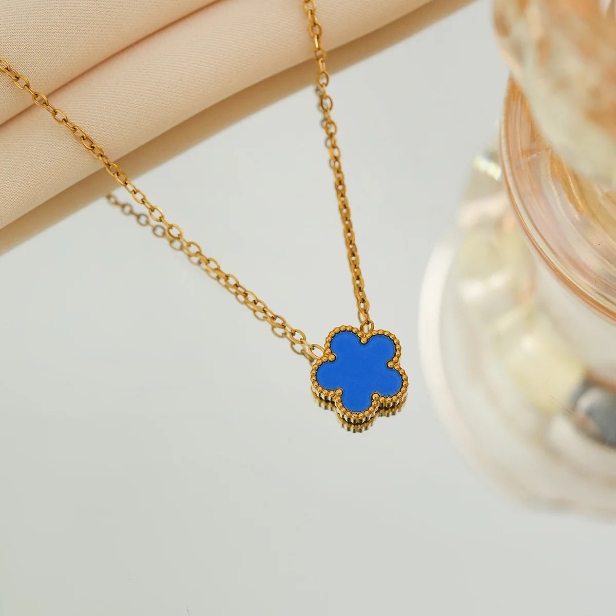 Gem Clover Necklace